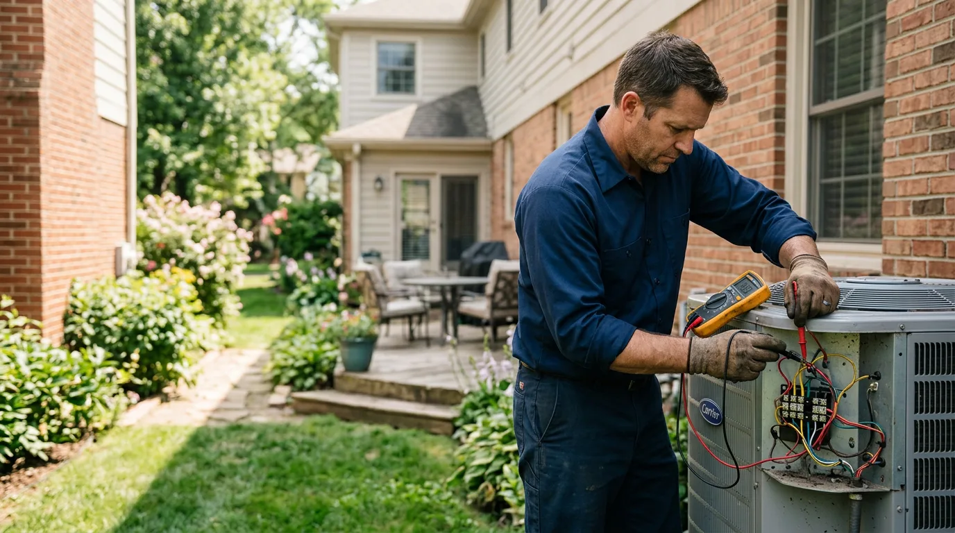 HVAC technician working near Crawfordsville, OR